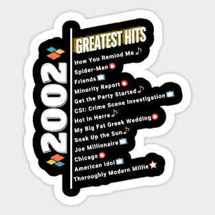 2002 Time Capsule Era - Front & Back - Retro Pop Culture Sticker